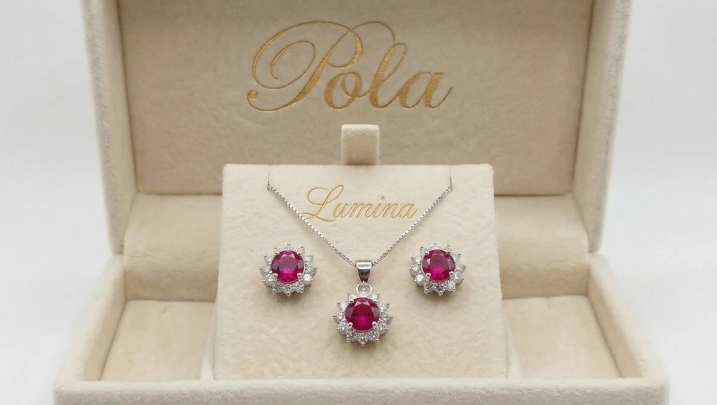 Zapierająca dech w piersiach srebrna biżuteria z kolekcji Lumina, dumnie prezentująca rubin różowy o masie 6,2ct.